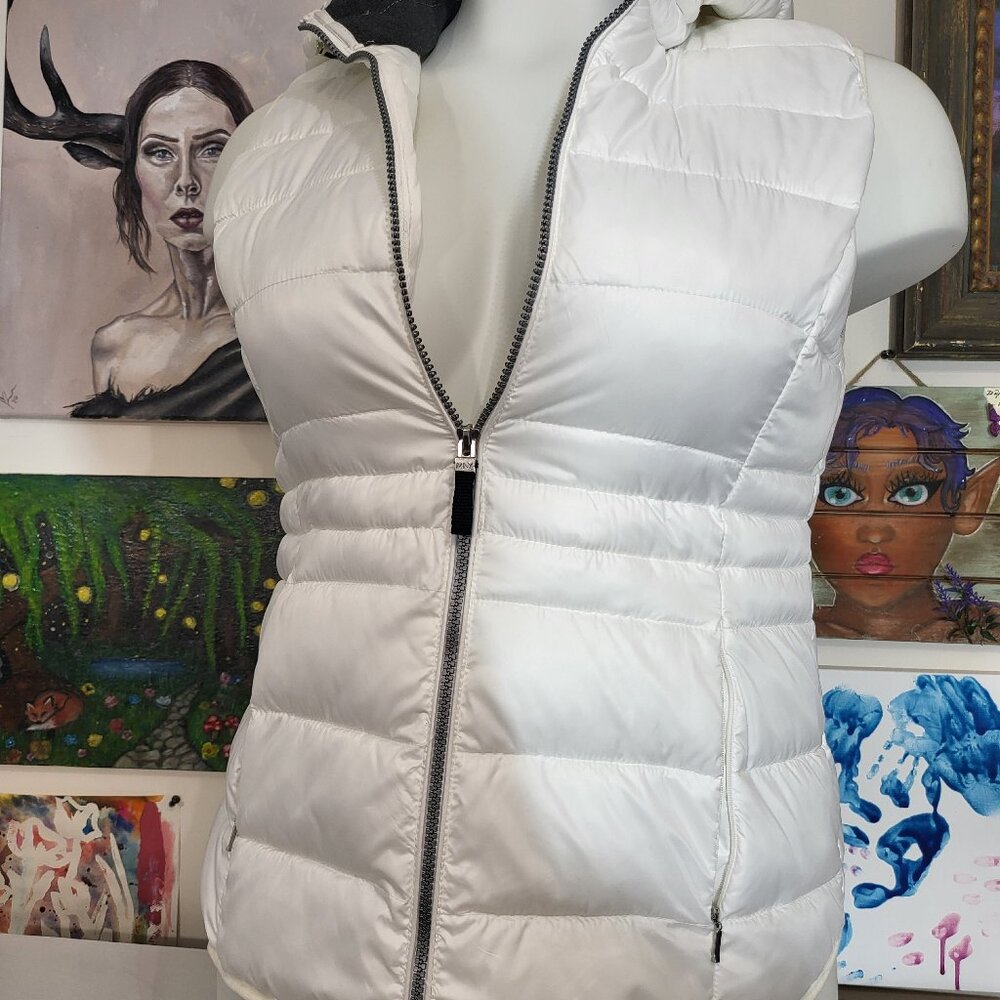 Marc New York Andrew Marc Faux Down White Puffer Vest Women's Size Large